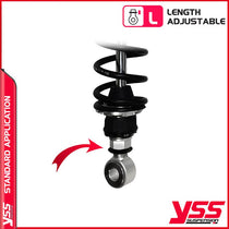 Amortisseurs moto YSS RG362-350TRCL-48-888 pour Triumph T120. Blackpines.fr