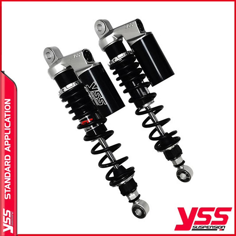 Amortisseurs moto YSS RG362-350TRCL-48-888 pour Triumph T120. Blackpines.fr