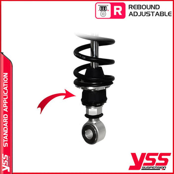 Amortisseurs moto YSS RG362 360TRCL 22 888 pour Thruxton 790/900. Blackpines.fr