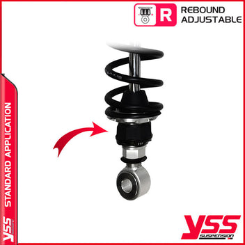 Amortisseurs YSS RG362-360TRCL-49-888 pour Royal Enfield Continental. Blackpines.fr