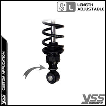 Amortisseurs YSS RG362-360TRCL-49-BLK pour Royal Enfield Continental. Blackpines.fr