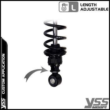 Amortisseurs YSS RG362-360TRCL-49-BLK pour Royal Enfield Continental. Blackpines.fr