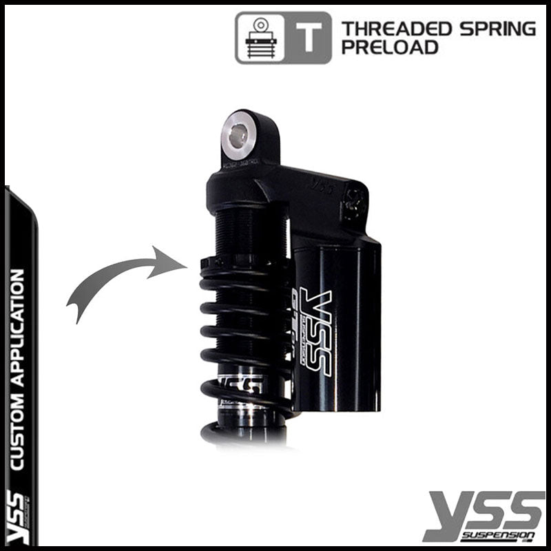 Amortisseurs YSS RG362-360TRCL-49-BLK pour Royal Enfield Continental. Blackpines.fr