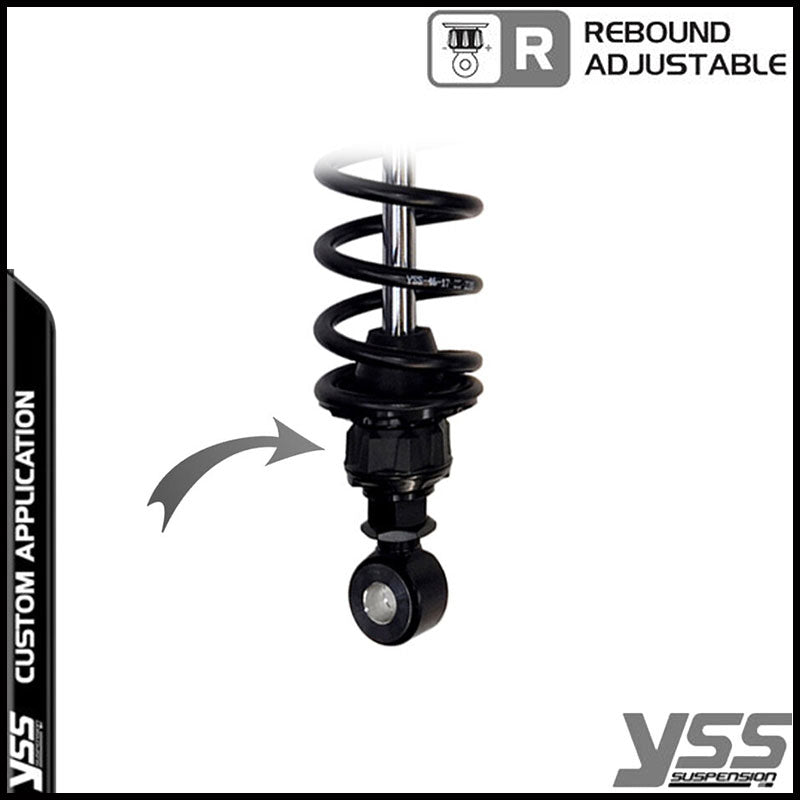 Amortisseurs YSS RG362-360TRCL-49-BLK pour Royal Enfield Continental. Blackpines.fr
