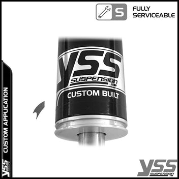 Amortisseurs YSS RG362-360TRCL-49-BLK pour Royal Enfield Continental. Blackpines.fr