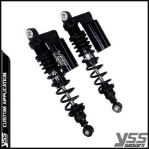 Amortisseurs YSS RG362-360TRCL-49-BLK pour Royal Enfield Continental. Blackpines.fr