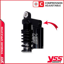 Amortisseurs moto YSS RG362-360TRCL-54-B pour Royal Enfield. Blackpines.fr