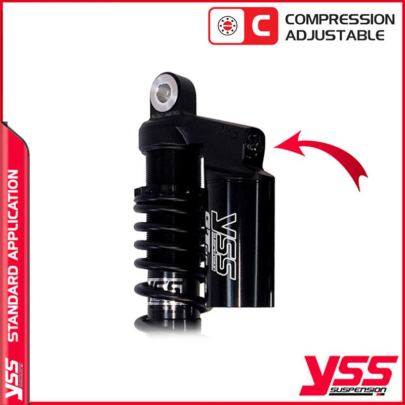 Amortisseurs moto YSS RG362-360TRCL-54-B pour Royal Enfield. Blackpines.fr