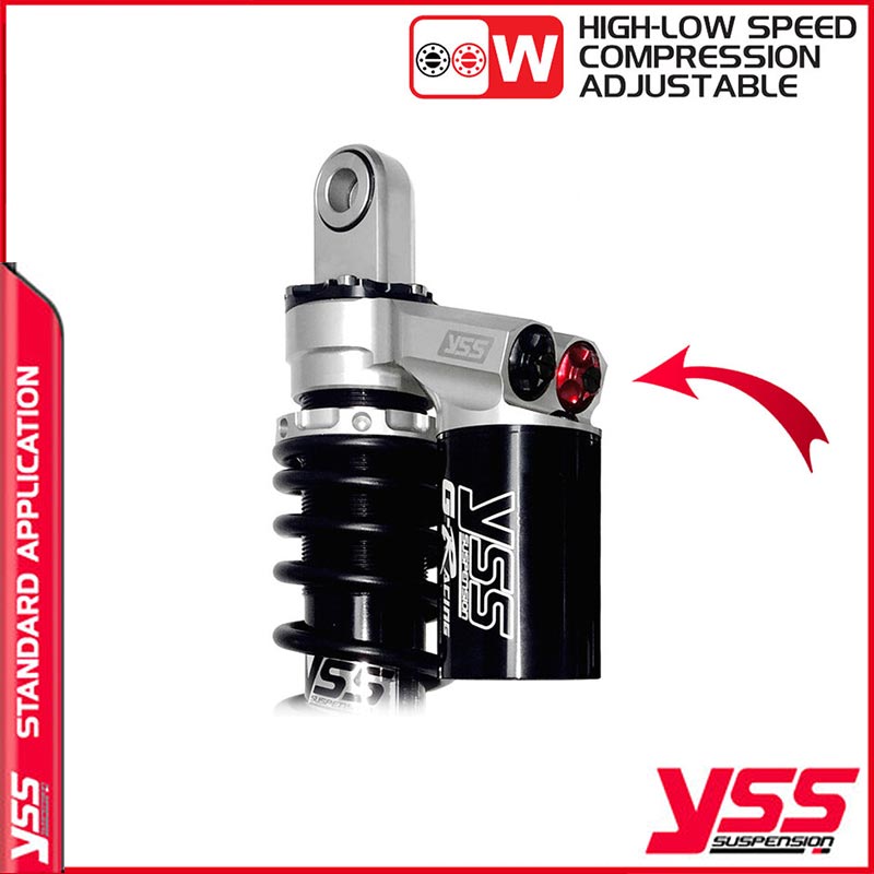 Amortisseurs moto YSS RG362-360TRWL-22-888 pour Thruxton 790/900. Blackpines.fr
