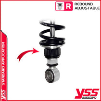 Amortisseurs moto YSS RG362-360TRWL-22-888 pour Thruxton 790/900. Blackpines.fr