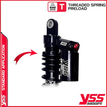 Amortisseurs moto YSS RG362-360TRWL-22-B pour Thruxton 790/900. Blackpines.fr
