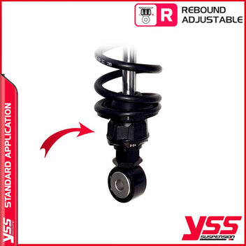 Amortisseurs moto YSS RG362-360TRWL-22-B pour Thruxton 790/900. Blackpines.fr