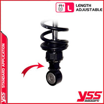 Amortisseurs moto YSS RG362-360TRWL-22-B pour Thruxton 790/900. Blackpines.fr