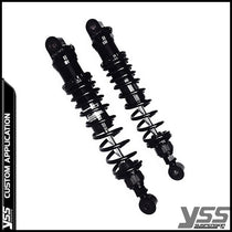 Amortisseurs moto YSS RZ362-300TRL-08-BLK pour Triumph Bonneville T140. Blackpines.fr 