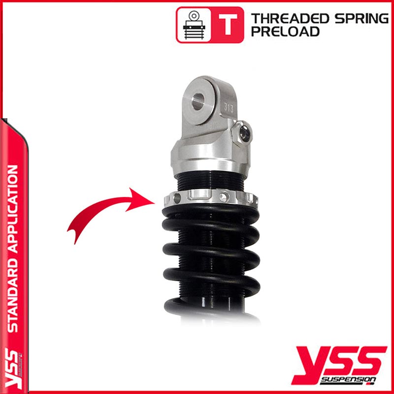 Amortisseurs moto YSS RZ362 320TRL 12 88 pour Triumph 800 America. Blackpines.fr