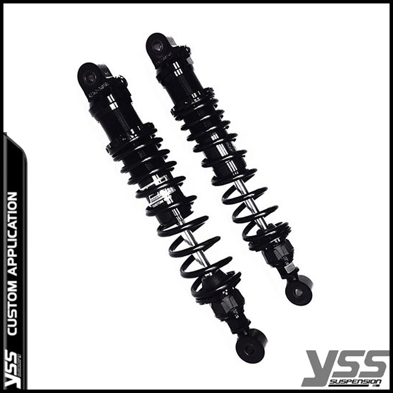 Amortisseurs moto YSS RZ362 320TRL 12 BLK pour Triumph 800 America. Blackpines.fr
