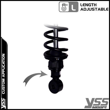 Amortisseurs moto YSS RZ362-330TRL-03-BLK pour Triumph Bonneville T120R. Blackpines.fr