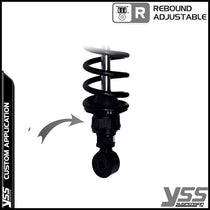 Amortisseurs moto YSS RZ362-330TRL-03-BLK pour Triumph Bonneville T120R. Blackpines.fr