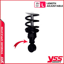 Amortisseurs moto YSS RZ362 330TRL 61 B pour Triumph Bonneville 900SE (EFI). Blackpines.fr