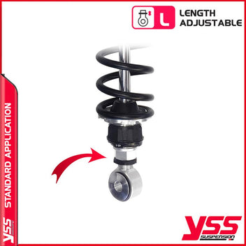 Amortisseurs moto YSS  RZ362-350TRL-48-88 pour Triumph T120. Blackpines.fr