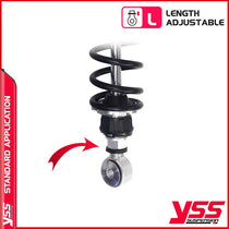 Amortisseurs moto YSS RZ362-360TRL-49S-88 pour Royal Enfield Continental. Blackpines.fr