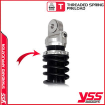 Amortisseurs moto YSS RZ362-360TRL-49S-88 pour Royal Enfield Continental. Blackpines.fr