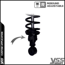 Amortisseurs moto YSS RZ362-360TRL-49S-BLK pour Royal Enfield Continental. Blackpines.fr