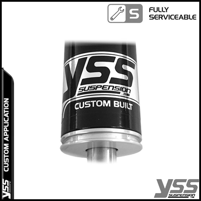 Amortisseurs moto YSS RZ362-360TRL-49S-BLK pour Royal Enfield Continental. Blackpines.fr
