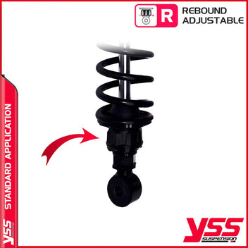 Amortisseurs moto Royal Enfield YSS RZ362 360TRL 54 B. Blackpines.fr 
