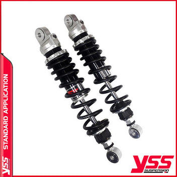 Amortisseurs moto YSS RZ362-390TRL-20-88 pour Thruxton 1200 et 1200R. Blackpines.fr