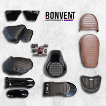 Kit scrambler vintage rallye lite Bonvent pour Royal Enfield 650. Blackpines.fr