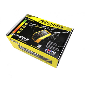 Chargeur automatique Motobatt PDC2X2A pour 2 batteries. Blackpines.fr