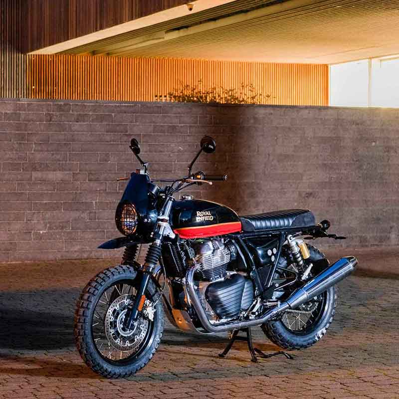 Kit scrambler vintage rallye lite Bonvent pour Royal Enfield 650. Blackpines.fr