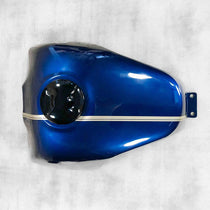 Cache reservoir moto bleu nuit pour Interceptor. Blackpines.fr