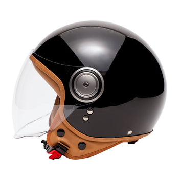 Casque demi jet Marko Elements noir. Blackpines.fr