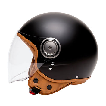 Casque demi-jet Marko Elements noir mat. Blackpines.fr