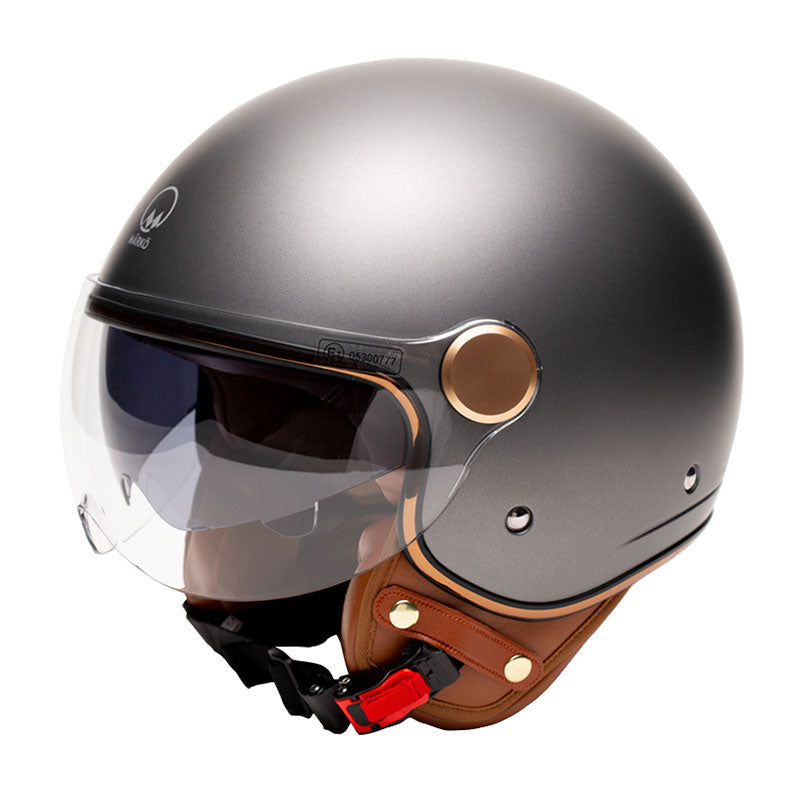 Casque demi jet Marko Grasse Titanium mat. Blackpines.fr