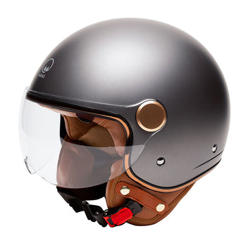 Casque demi jet Marko Grasse Titanium mat. Blackpines.fr
