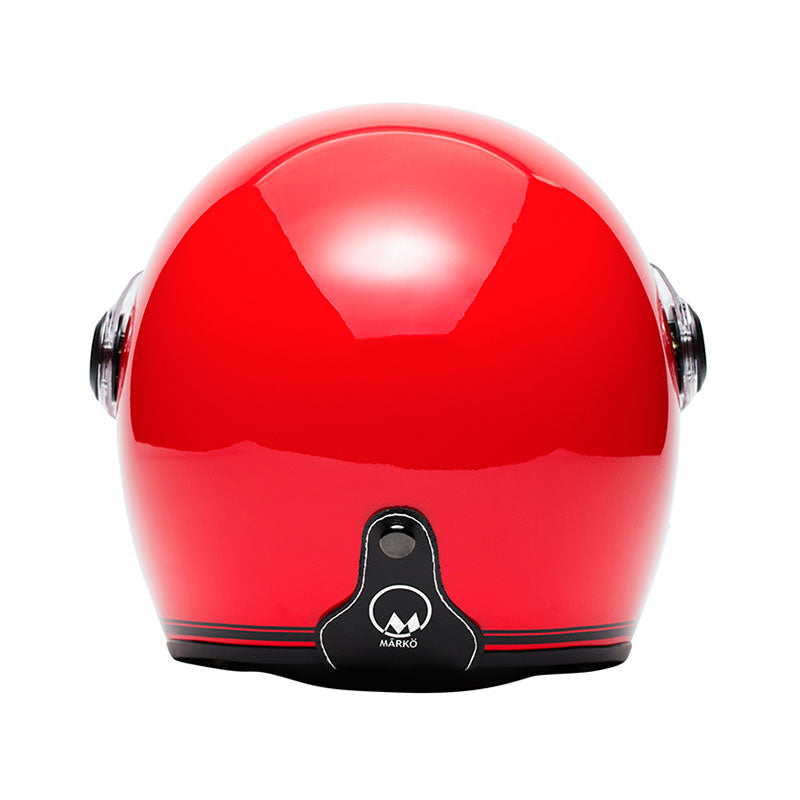 Casque jet Vintage Marko Boreal Rouge. Blackpines.fr