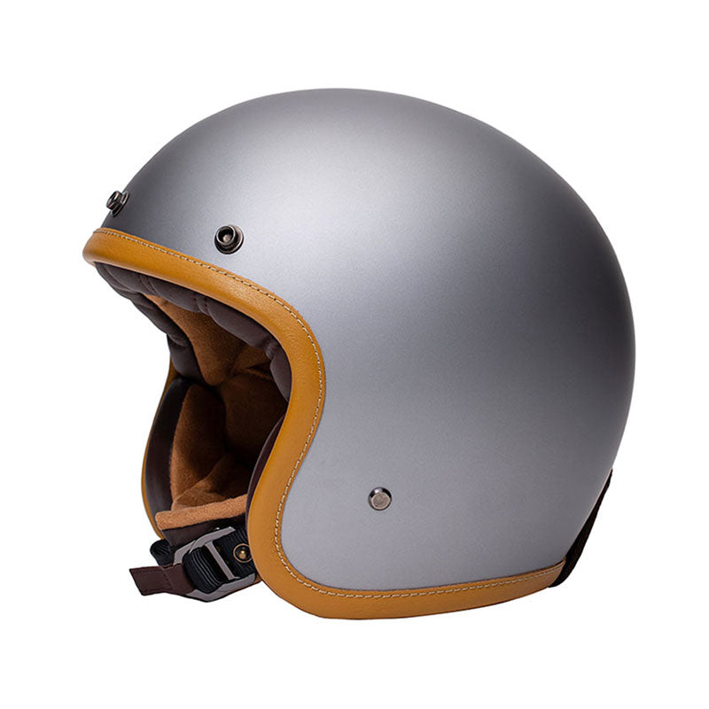 Casque jet vintage gris mat The Classic de Marko. Blackpines.fr
