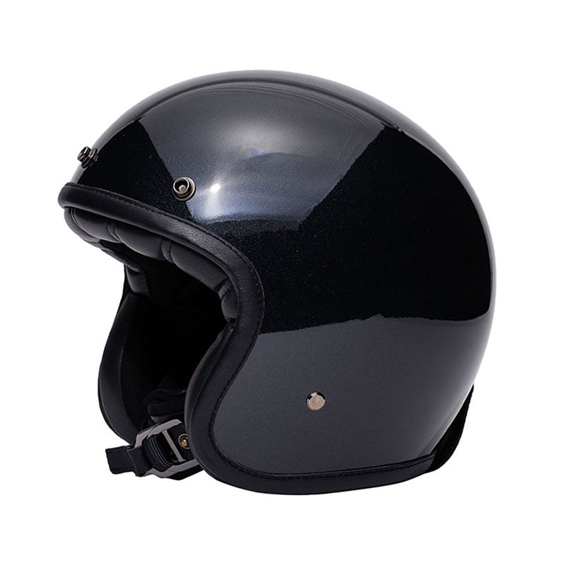 Casque jet vintage noir The Classic de Marko. Blackpines.fr