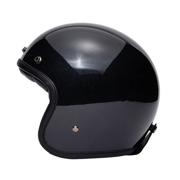 Casque jet vintage noir The Classic de Marko. Blackpines.fr