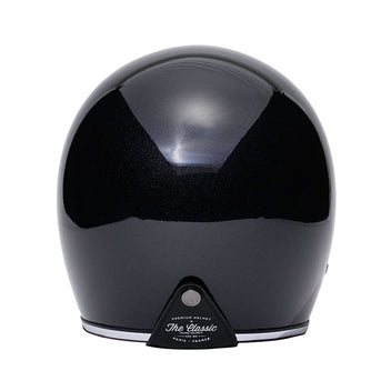 Casque jet vintage Marko The Classic noir interieur rouge. Blackpines.fr