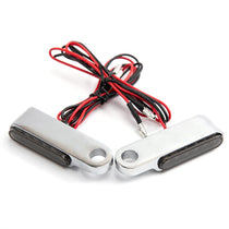 Clignotants moto LED barrette custom Chrome blackpines.fr  blackpines.fr