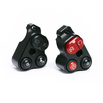 Commodos noirs haute qualite aluminium. Blackpines.fr