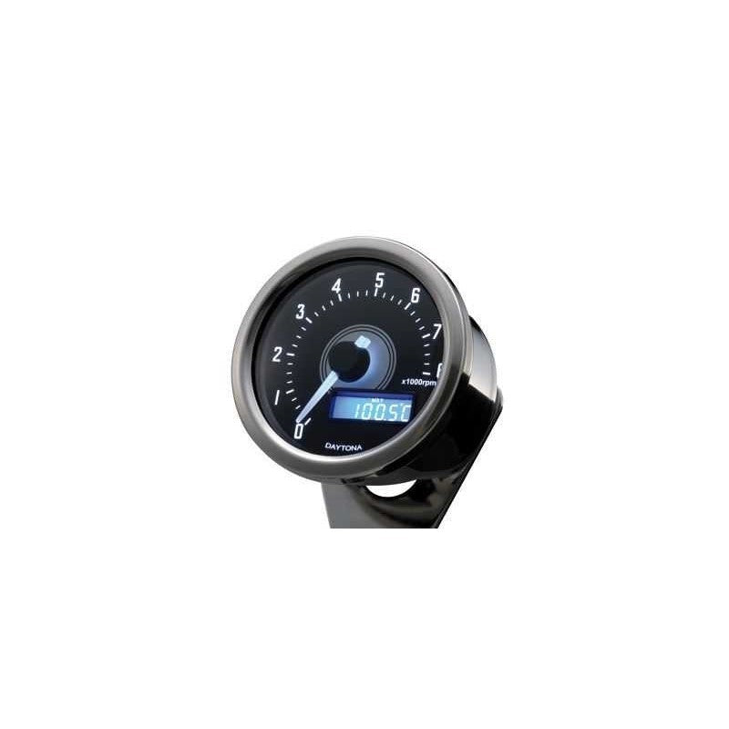 Compte-tours DAYTONA VELONA 8 000 tr/min - CHROME. Blackpines.fr