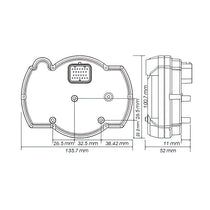 Compteur et Compte-tours Koso RX2N+ dimensions. Blackpines.fr