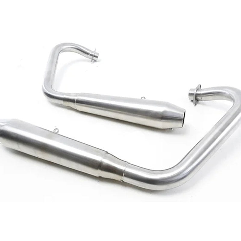 Ligne echappement silencieux Hedgehog Motorcycles pour Royal Enfield 650. Blackpines.fr