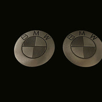 Embleme reservoir moto BMW brushed black stripes Ex-Motorcycle. Blackpines.fr