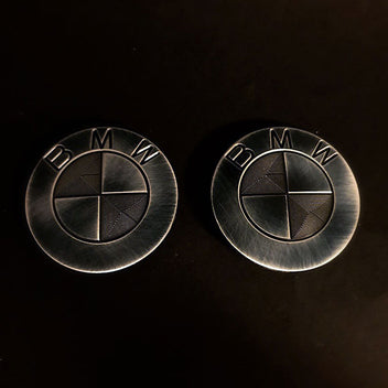 Embleme reservoir moto BMW diamond brushed Ex-Motorcycle. Blackpines.fr